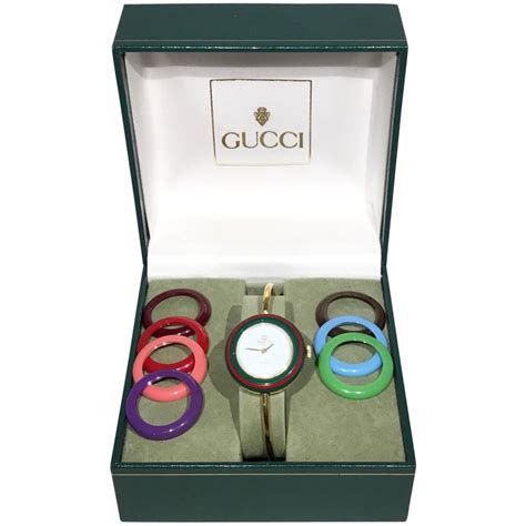 vintage gucci rectangle watch|vintage Gucci watch interchangeable.